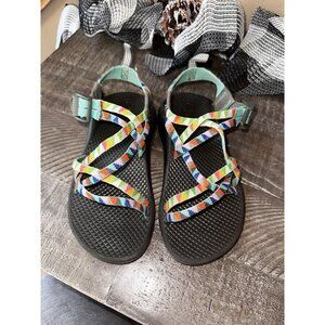 Chaco Big Kid Youth 1 ZX1 Ecotread Sandal Rainbow Colorful Adjustable Strap Shoe